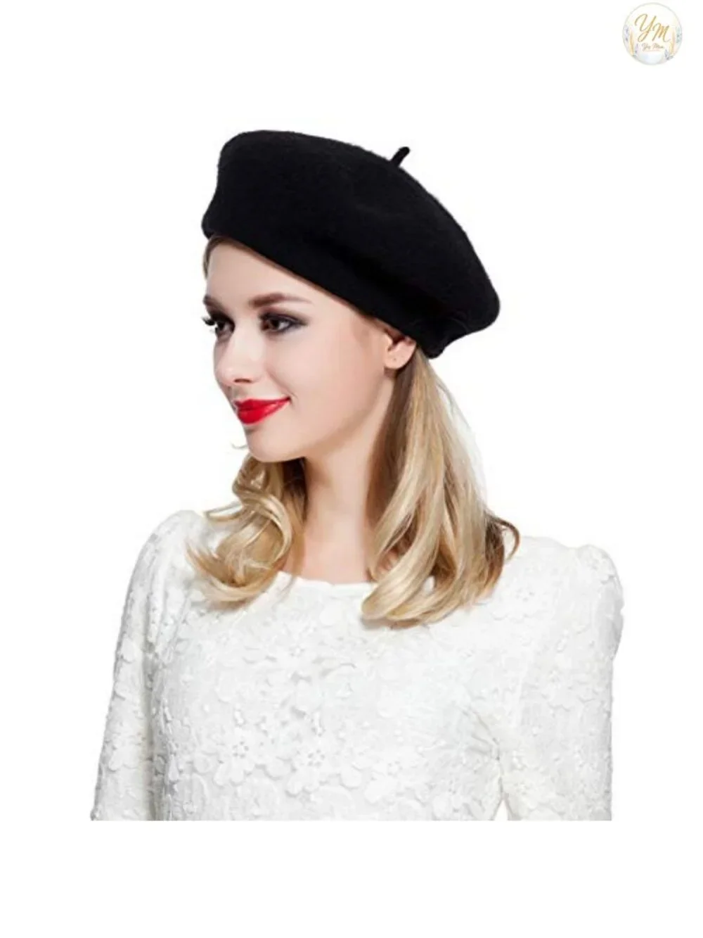 6 Pack Wool Beret French Beanie Hat Stretchable One Size Adult